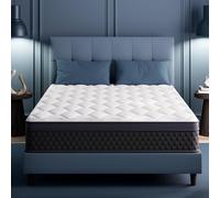 TERISTE Materasso ibrido in memory foam traspirante da 25,4 cm, con molle insacchettate singolarmente per isolare il movimento, senza fibra di vetro, materasso con supporto per bordi in una scatola