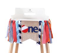 TERJIO Ofishally One per il 1 compleanno - Striscione per il primo compleanno per seggiolone, striscione da pesca The Big One, decorazioni per c