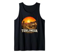 Terlingua Ghost Town Vintage Deserto Scena Canotta