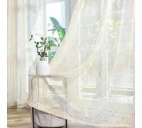 TERLYTEX Tende trasparenti color oro metallizzato, lunghe 240 cm, 2 pannelli, color oro brillante talpa, tende trasparenti per soggiorno, con tasca per asta, per filtrare la luce, 132 x 244 cm, color