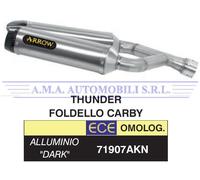 Terminali Thunder all.Dark(Dx+Sx)fond.carby Aprilia DORSODURO 900 2017 2018 2019