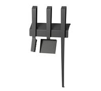 TermaTech Edge III - Set di 3 attrezzi da camino, da parete, in acciaio, rivestimento nero