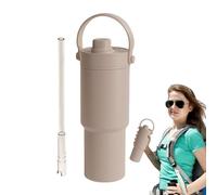 termica con coperchio, da viaggio isolata - 735 ml vuoto isolato - Bevanda portatile alla con manico e strada, deliziosa bottiglia d'acqua per donne e uomini