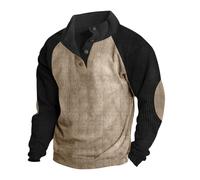 Termico Felpa con Cappuccio a Maniche Lunghe Comoda e Rilassata alla Moda da Uomo Completo 9 Anni (Khaki, S)