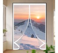 Termico Tenda Magnetica 111 x 152 cm Protezione Dal Freddo Antivento Insonorizzata, Isolamento Termico Termica Della Finestra Coperture per Soggiorno, Balcone, A