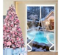 Termico Tenda Magnetica 125 x 170 cm Protezione Dal Freddo Antivento Insonorizzata, Isolamento Termico Termoisolanti per L'Inverno Tende per Cantina, Balcone, A