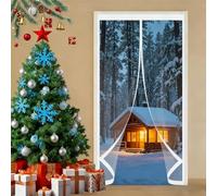 Termico Tenda Magnetica 75 x 90 cm Insonorizzazione, Protezione Dal Freddo, Antivento, Impermeabile Tenda per Porta Termica per Cantina, Balcone, A