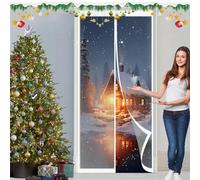 Termico Tenda Magnetica 80 x 100 cm Trasparente, Impermeabile, Insonorizzazione, Protezione Dal Freddo Zanzariera Magnetica, Tenda Oscurante per Soggiorno, Balcone, A