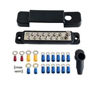 Terminal Block Connector - 12 Position Efficient Power Rail Strip With Cover, 7x3x2.5CM Easy To Install Power Distribution Block - For RV Marine Boat Automotive Car Audio System Battery