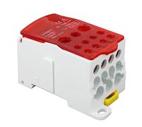 Terminal Block Junction Box DIN guida ad alta efficienza - Distribuzione universale della corrente per 690 V 400 A in plastica rossa, isolamento antincendio e ampia applicazione