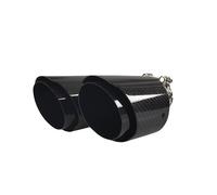 Terminale 1 Pezzo Universal Car Coda Gola Lunghezza Nero A Forma Di Y Doppio Out Twill Lucido Punta Del Silenziatore Di Scarico Tubo di scappamento(51mm-89mm-Right)