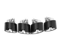 Terminale 4 Pezzi Per BMW Per M2 Per M3 Per M4 G80 G82 G83 G87 Terminali Scarico Fibra Carbonio Tubi Scarico Punta Silenziatore Ugello Auto Scarico(Carbon Fiber E)