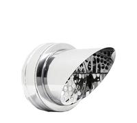 TERMINALE A BECCO COIBENTATO + GRIGLIA DOPPIA PARETE 25 mm- INOX -STUFE CAMINI