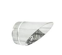 TERMINALE A BECCO CON GRIGLIA - INOX AISI 304 - PER STUFE e CAMINI