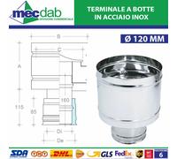 Terminale a Botte Cappello Fumaiolo Tondo In Acciaio Inox Vari Ø