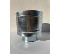 Terminale a botte tondo cappello fumaiolo antivento, antipioggia comignolo Zinc