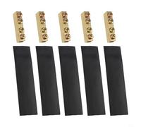 Terminale a connessione rapida in rame, 5 blocchi da 100 A/120 A con tubo termorestringente per collegare cavi, capicorda per terminali batteria (B)