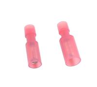 Terminale a crimpare 20 pezzi connettori for cavi scollegabili bianco rosso blu giallo, terminali a proiettile femmina/maschio, connettore a sgancio rapido in nylon(Red)