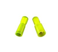 Terminale a crimpare 20 pezzi connettori for cavi scollegabili bianco rosso blu giallo, terminali a proiettile femmina/maschio, connettore a sgancio rapido in nylon(Yellow)