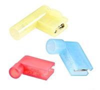 Terminale a crimpare femmina ad angolo retto con isolamento in nylon e contatto in rame per cablaggio (60 pezzi)