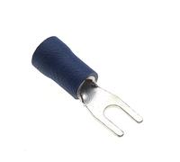 Terminale A Forcella A Crimpare, Confezione Da 100 - Blu, 24A, 3,2 Mm - Connettori A Forcella Termorestringenti, Connettori In Rame Stagnato, Terminali Per Fili Isolati A U