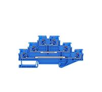 Terminale a inserimento a 3 livelli PT-1.5-3L for connettori for cavi a triplo strato da 1,5 mm2, morsettiera elettrica for guida DIN PT 1.5-3L(PT1.5-3L-blue,10 Pcs)