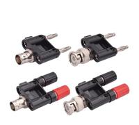 Terminale adattatore RF for connettore jack maschio femmina da 10 pezzi BNC a due connettori a banana doppi da 4 mm(Male-02)