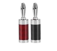Terminale altoparlante jack maschio connettore audio spina a banana da 4 mm con guscio in fibra di carbonio placcato rodio a vite for mixer amplificatore(8pcs)