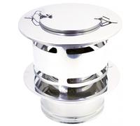 TERMINALE ANTINTEMPERIE coibentato DOPPIA PARETE 25 mm -INOX- STUFE e CAMINI