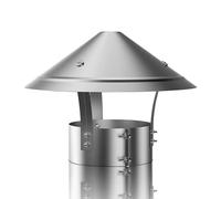 Terminale Antivento E Antipioggia In Acciaio Inox Comignolo Canna Fumaria Comignolo Antivento Terminale Per Camino Con Base Tonda Stufa A Legna O Pellet 200mm(304 material,100 mm(4 in))