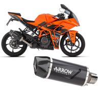 Terminale Arrow Indy Race EVO alluminio Dark+fondello carb KTM RC390 2022 > 2023