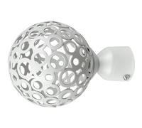 Terminale bastone tenda Boccia in ferro bianco Ø 20 mm 1 pz Bianco