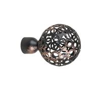 Terminale bastone tenda Boccia in ferro nero Ø 20 mm 1 pz Nero