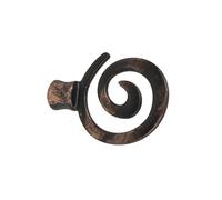 Terminale bastone tenda Spirale in alluminio nero Ø 20 mm 1 pz Nero