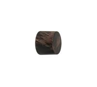 Terminale bastone tenda Tappo in alluminio nero Ø 20 mm 2 pz Nero
