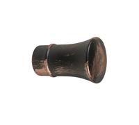 Terminale bastone tenda Tromba in alluminio nero Ø 20 mm 1 pz Nero