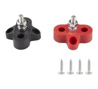 Terminale batteria connettore post, morsetti connettori terminali batteria, set di protezione per terminale della batteria superiore con hardware in acciaio inossidabile e base in plastica per