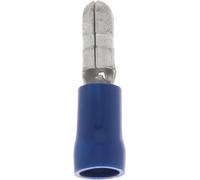 Terminale blu cilindrico pre-isolato maschio rinforzato, 4 mm, diametro da 1 a 2,5 mm², set di 8