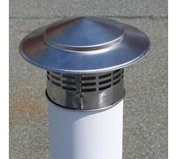 Terminale Camino in Acciaio Inox Canna Fumaria Tonda Canne Fumarie Antivento Antipioggia Cappello Canna Fumaria Stufe Legna, Pellet E Caldaie(160mm)