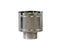 Terminale Canna Fumaria Antivento e Antipioggia Made in Italy, Terminale Camino Base Circolare, Comignolo in Acciaio Inox per Camino, Stufa a Legna, Pellet e Caldaia Biomassa, Per Tutti i Combustibili