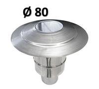 Terminale canna fumaria cappello cinese in acciaio - antivento Ø 80