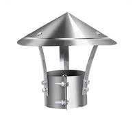 Terminale Canna Fumaria, Copertura Camino Diametro 90mm-240mm, Cappello Antipioggia e Anti-neve, Stile Ombrello Cappa per Tubi del Tetto, Cappello Terminale Canna Fumaria(110mm/4.33in(201))