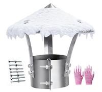 Terminale Canna Fumaria in Acciaio Inox 304, Comignolo Antivento, Antipioggia Comignoli Del Tetto per Condotti di Stufe e Camini, Fumaiolo Comignolo Cappello (80mm/90mm/100mm/110mm)(200mm/7.9in)