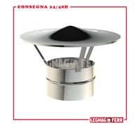 Terminale Cappello Cinese Anti Vento Acciaio Inox Finale Canna Fumaria AprosCC06