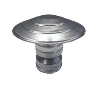 TERMINALE CAPPELLO CINESE ANTIVENTO PARETE DOPPIA INOX, DN 150/200