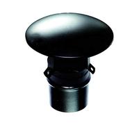Terminale cappello cinese maschio canna fumaria, tubo 100 mm in acciaio inox verniciato nero pellet