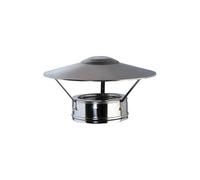 Terminale cappello doppia parete cinesino inox parapioggia canna fumaria pellet
