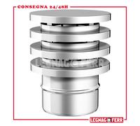 Terminale Cappello Lamellare Uscita Fumi Legna/Pellet Acciaio Aisi316 Apros CALM