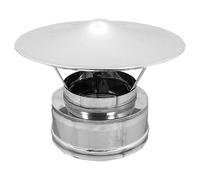 TERMINALE CINESE A DOPPIA PARETE COIBENTATO 50 MM - INOX - PER STUFE e CAMINI