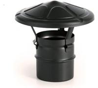 Terminale cinese nero in acciaio inox per stufa a pellet cappello cinese